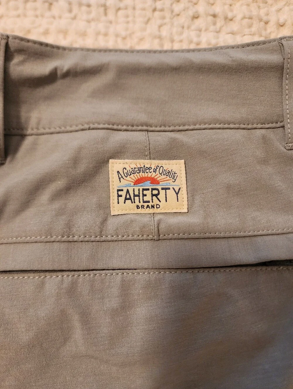 Men's Faherty All Day Shorts Lightweight Taupe Chino Sz 31 NWT